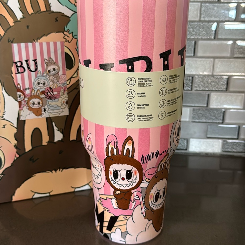 Stanley The Quencher H2.0 Flowstate Tumbler | 40 OZ / Labubu-Help Me / BRAND NEW - Picture 10 of 13